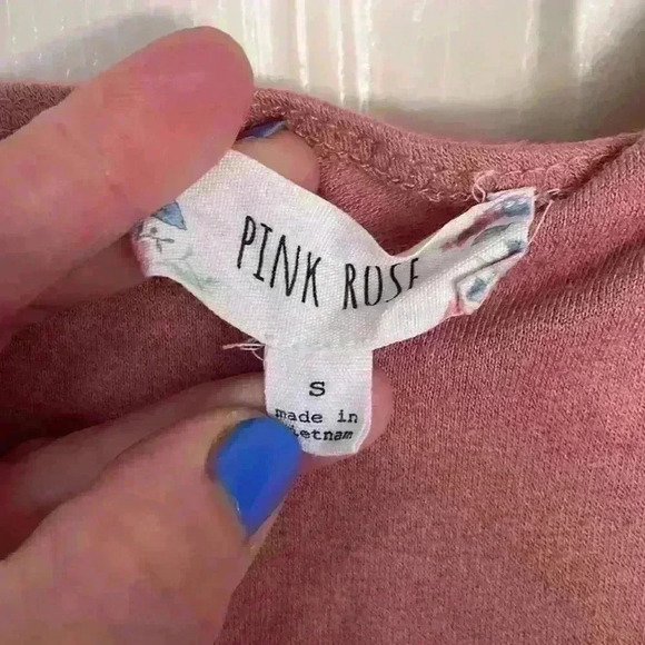 PINK ROSE Blush Tiered Slip Dress, Small - Picture 5 of 8